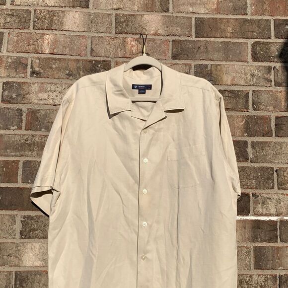 Take 50% OFF- Daniel Cremieux Classic Light Tan Button-Up Shirt, Size-XL - Picture 3 of 12